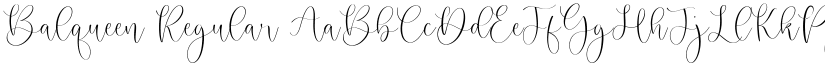 Balqueen Regular font