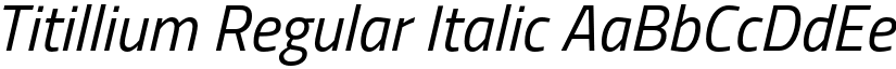 Titillium Regular Italic font