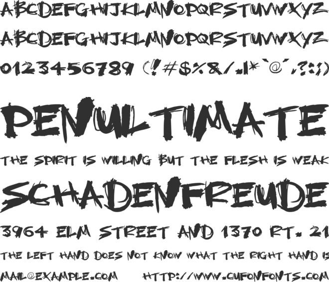 Bad Brush font preview