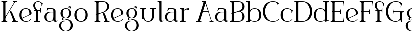 Kefago Regular font
