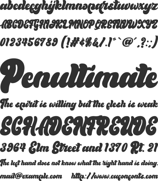 Minebold font preview