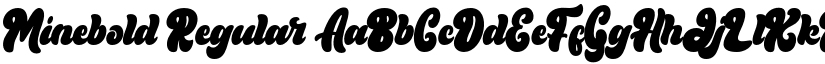 Minebold Regular font