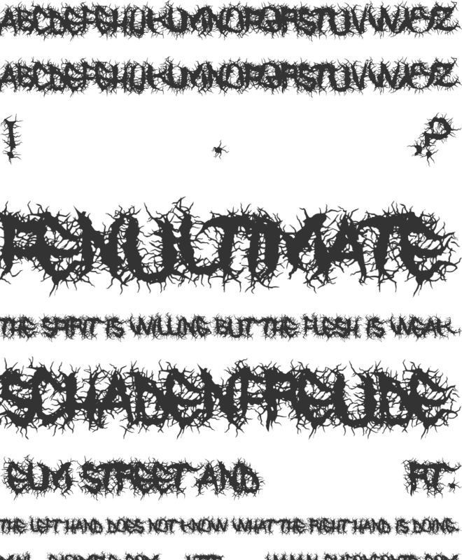 Raise the Dead font preview