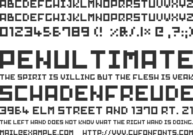 SpaceType font preview