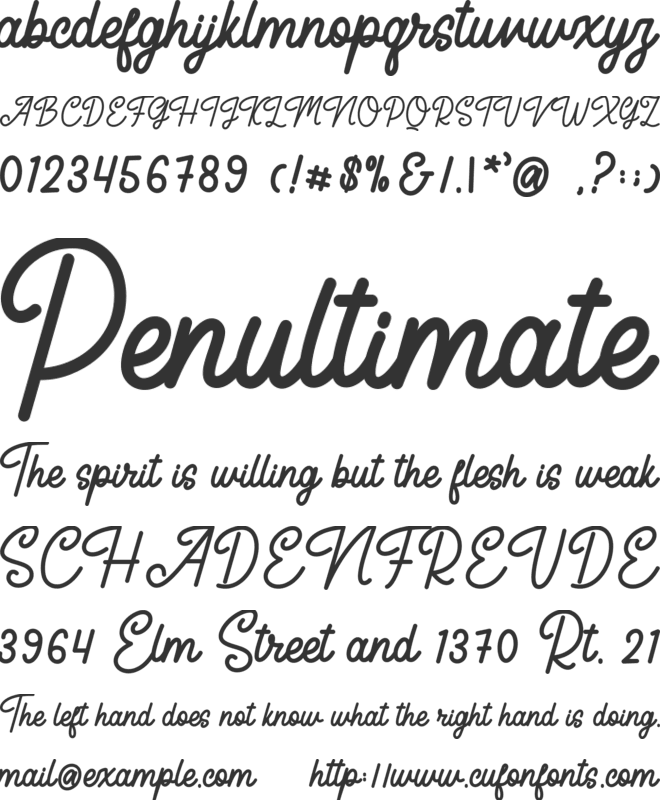 Misterly font preview