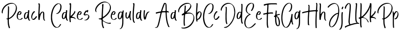 Peach Cakes Regular font