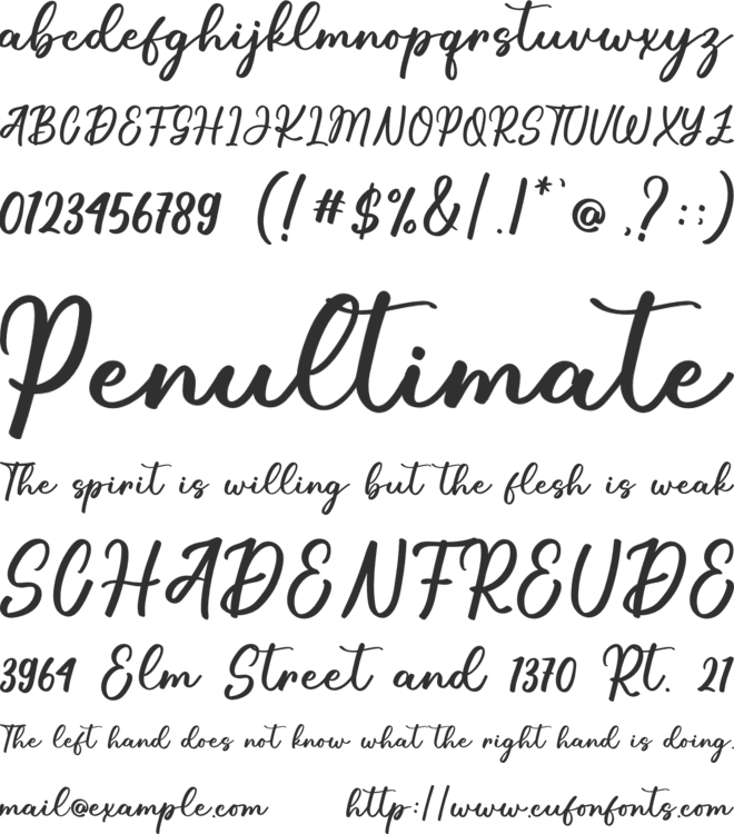 Just Imagine font preview