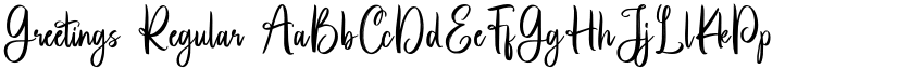 Greetings Regular font