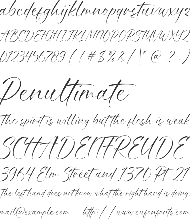 Mystica font preview
