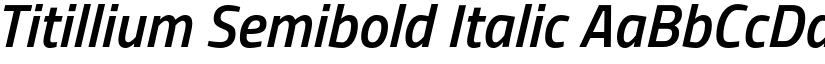 Titillium Semibold Italic font