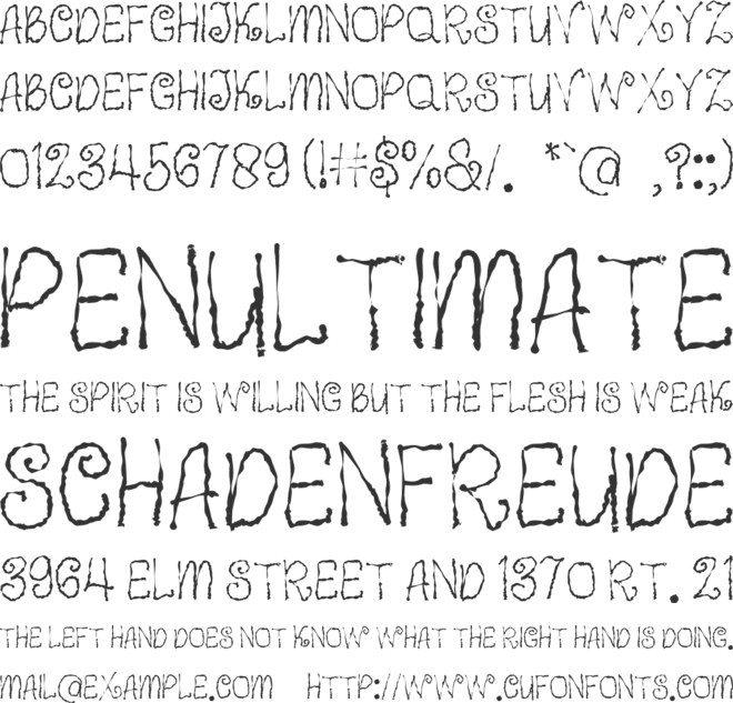 Farmhouse Halloween font preview