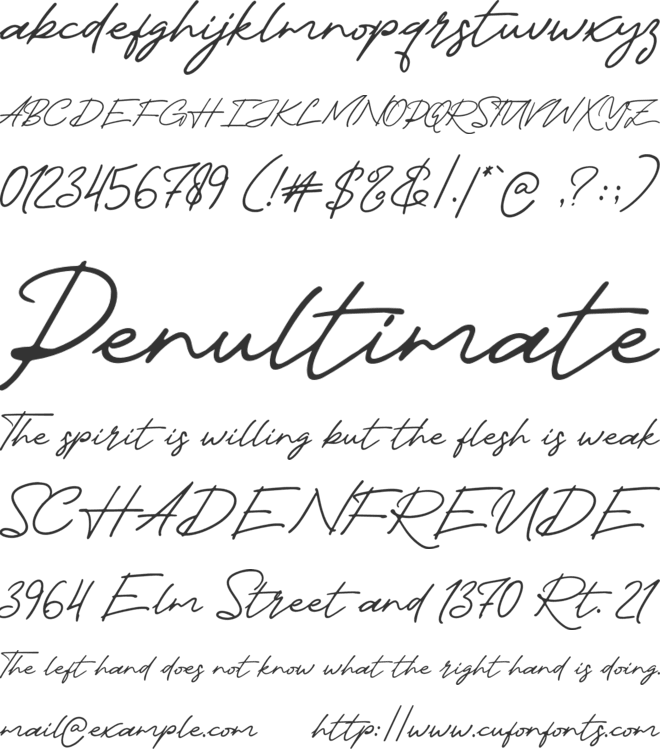 Travel November font preview