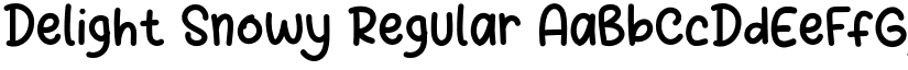Delight Snowy Regular font