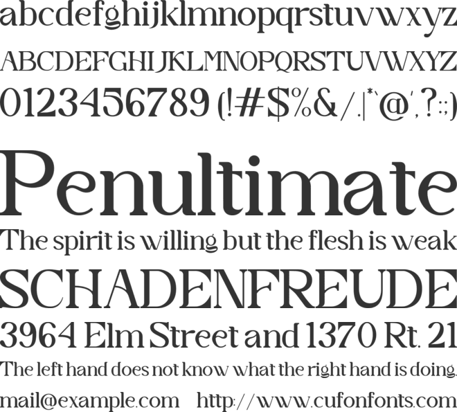 Yustika font preview