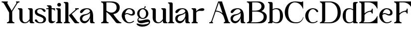 Yustika Regular font