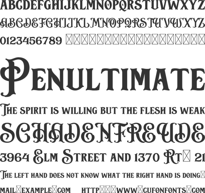 Rotten Banquet font preview