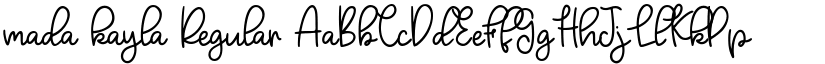 mada kayla Regular font