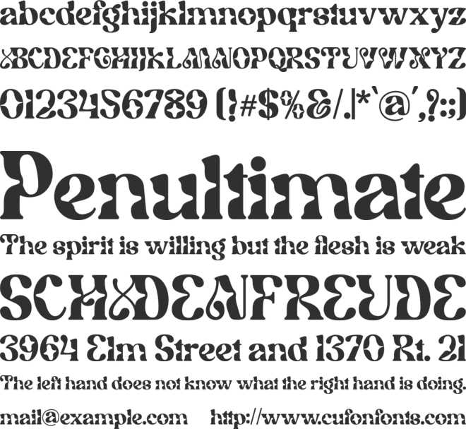 Mostera font preview
