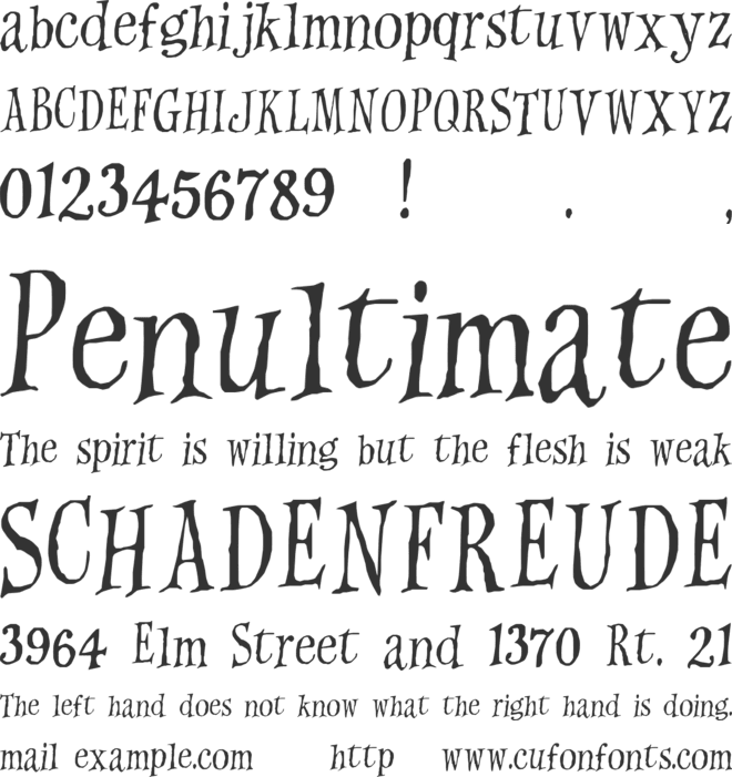 Witches Magic font preview