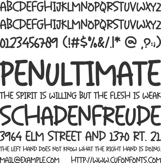 Chicaso font preview