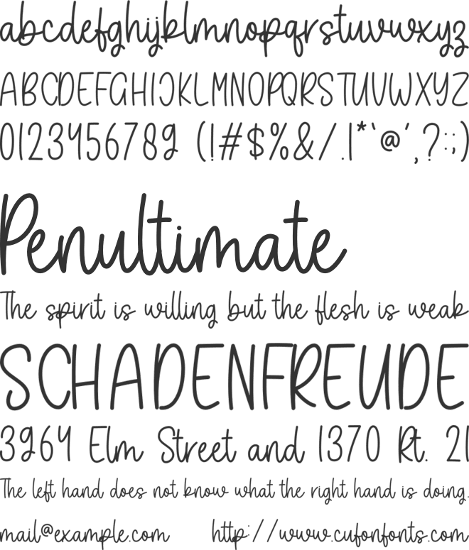 Girl Power font preview