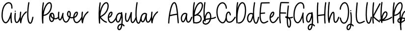 Girl Power Regular font