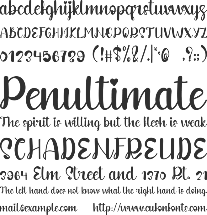 Happyness font preview