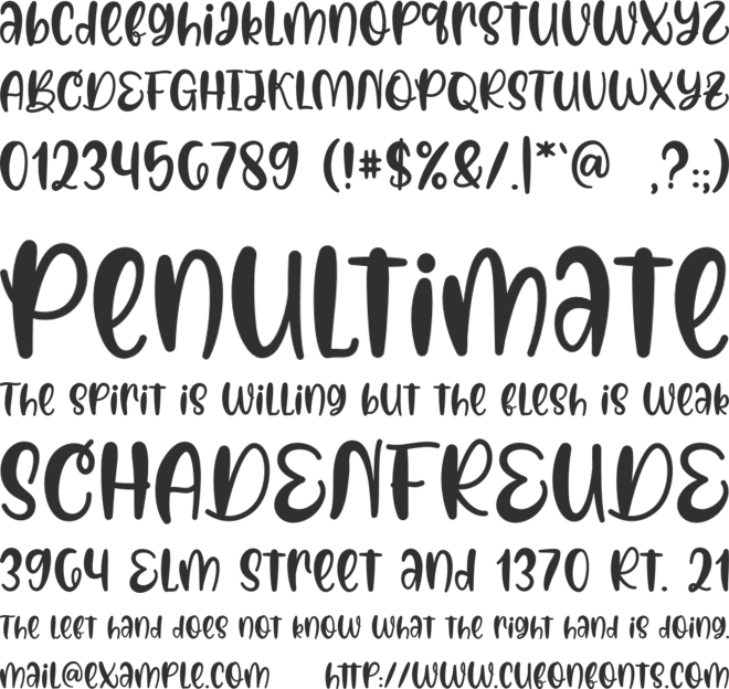 Little King Owl font preview