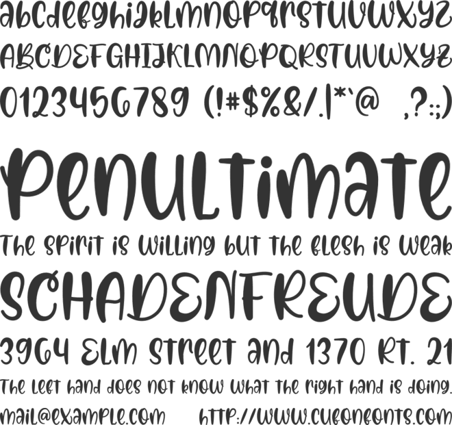 Little King Owl font preview