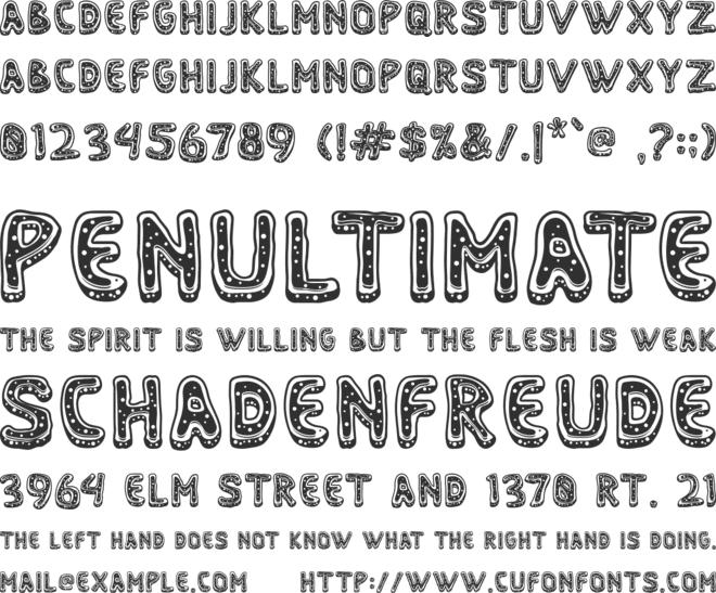 Nyam Complete font preview