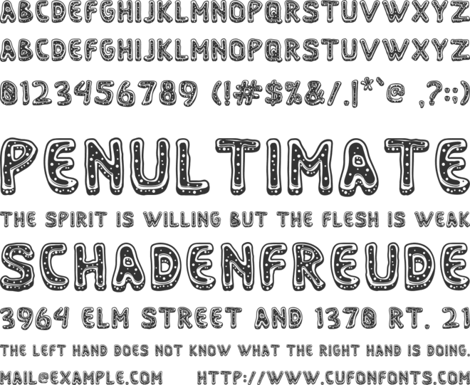 Nyam Complete font preview