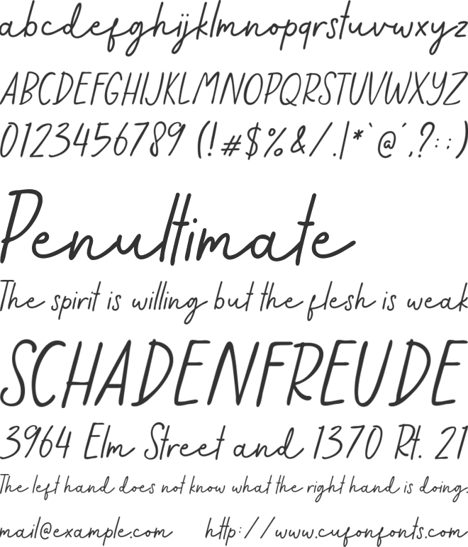 Camper Quotes font preview