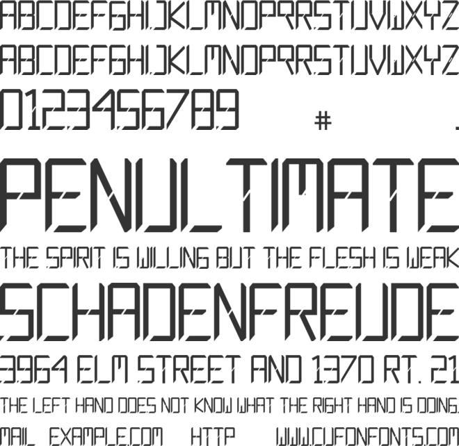 CR S7VEN font preview