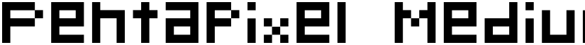 Pentapixel Medium font