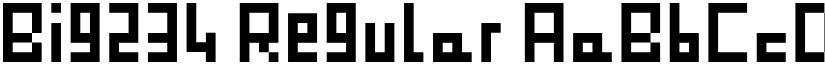 Big234 Regular font