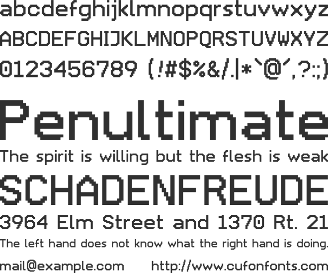 Videotype font preview