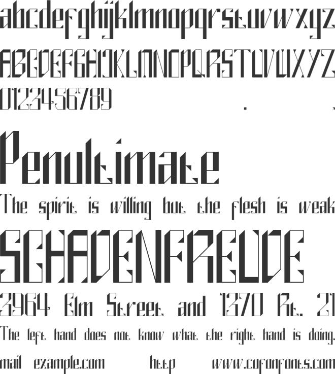 Lesham font preview