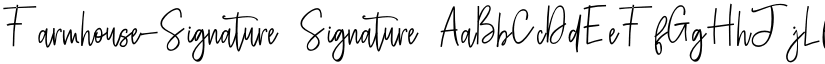 Farmhouse-Signature Signature font