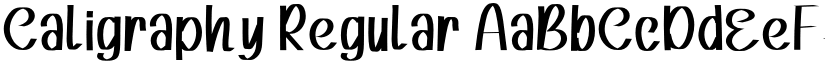 Caligraphy Regular font