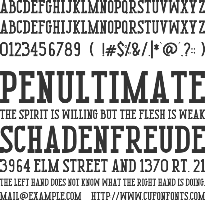 Sportation font preview