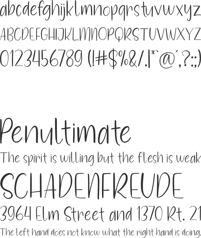 Feminism font preview