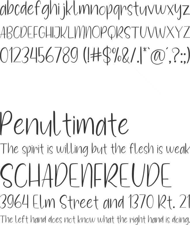 Feminism font preview