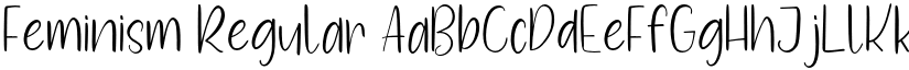 Feminism Regular font