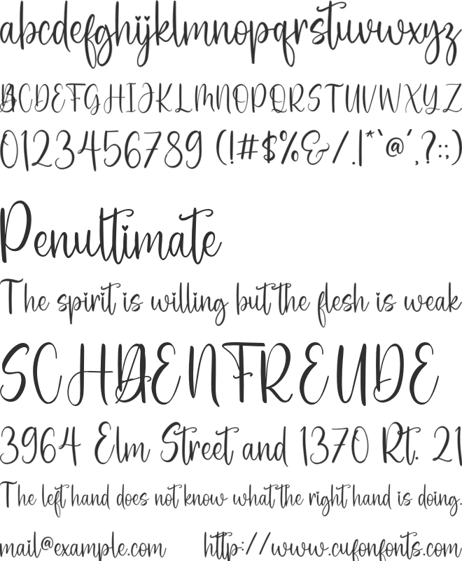 Goodnight font preview