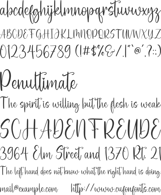 Goodnight font preview
