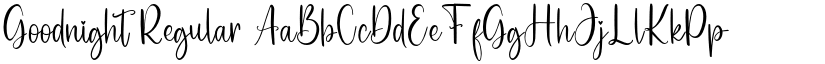 Goodnight Regular font