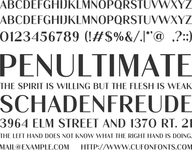 Trifelia font preview