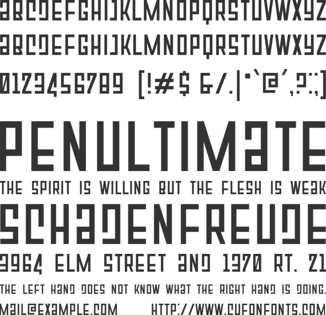 Afronik font preview