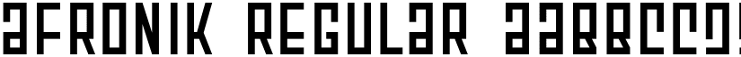 Afronik Regular font