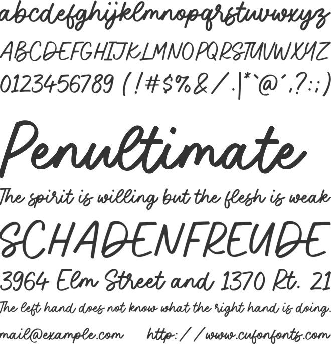 Bigbutter font preview